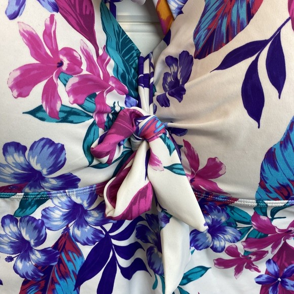 Plus Size Womens One Piece floral swimdress tankini for All size 26 - Picture 3 of 10